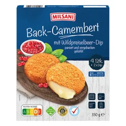 MILSANI Back-Camembert- Fertiggerichte Für Mikrowelle & Pfanne Bei Aldi Nord.|Frischkäse & Weichkäse Bei Aldi Nord.