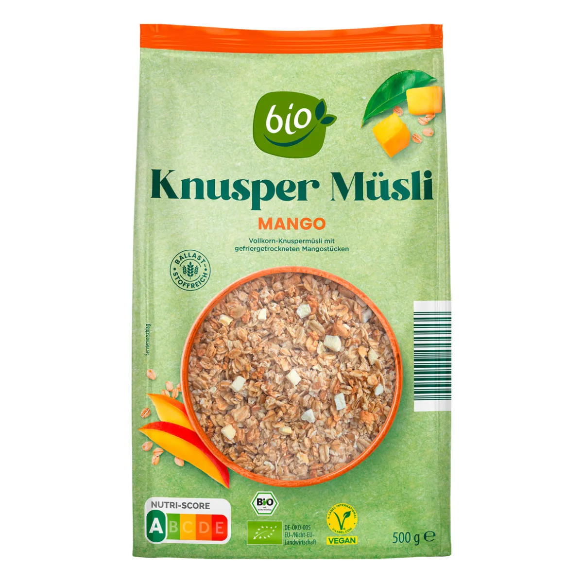 BIO -Knuspermüsli- Haferflocken, Müsli & Müsliriegel Bei Aldi Nord.