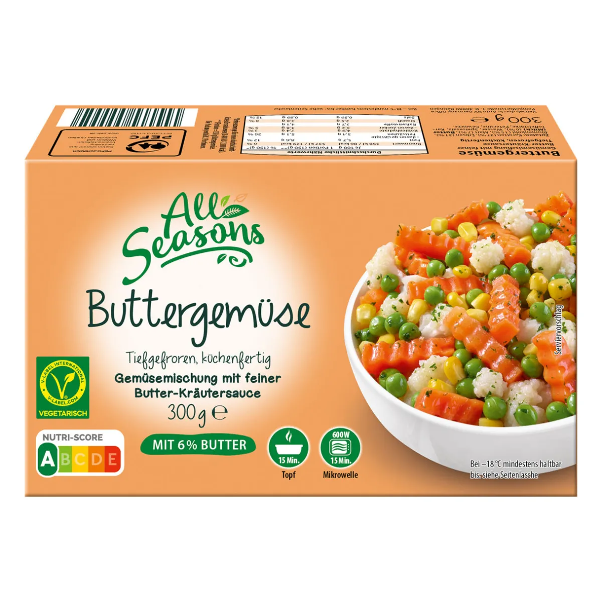 ALL SEASONS Buttergemüse- Fertiggerichte Für Mikrowelle & Pfanne Bei Aldi Nord.