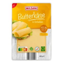 MILSANI Butterkäse- Scheibenkäse & Geriebener Käse Bei Aldi Nord.