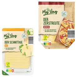 MYVAY Der Schnittige / Der Zerstreute- Milchersatz & Käseersatz Bei Aldi Nord.