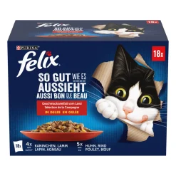PURINA Felix Geschmacksvielfalt in Gelee- Katzenfutter & Katzenstreu Bei Aldi Nord.