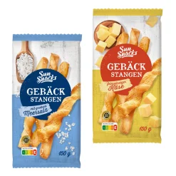 SUN SNACKS Gebäckstangen- Chips & Salzgebäck Bei Aldi Nord.
