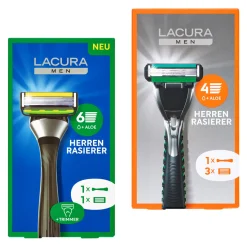 LACURA Herren-Rasierer- Rasierer, Klingen Und Rasierschaum Bei Aldi Nord.