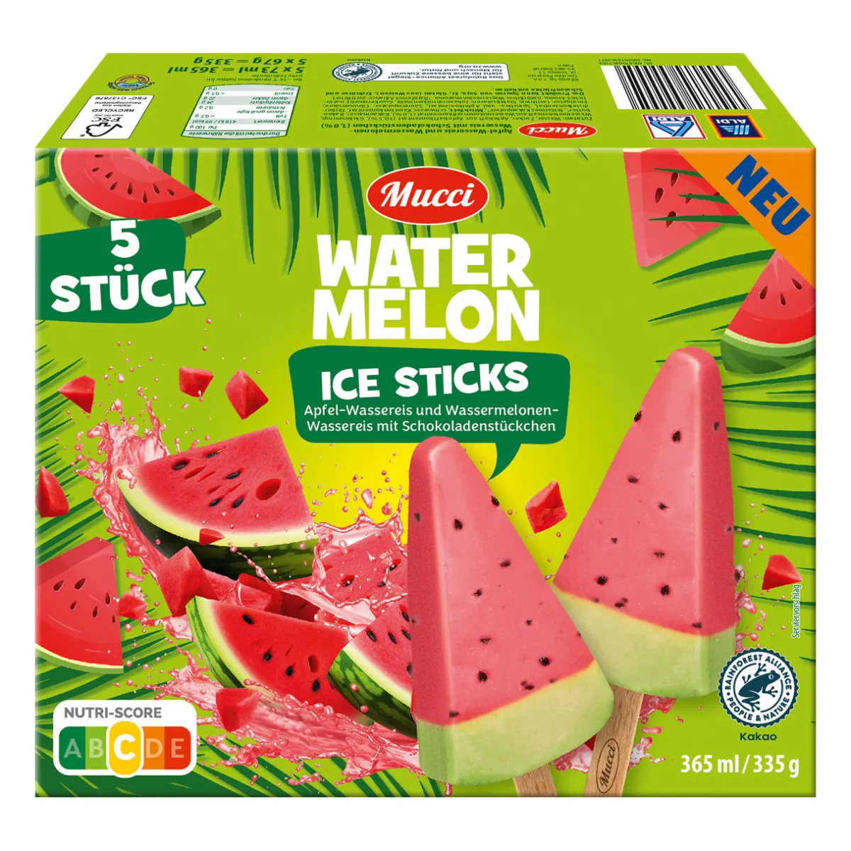 MUCCI Ice-Sticks Wassermelone- Waffeleis & Eis Am Stiel Bei Aldi Nord.|Veganes & Vegetarisches Grillgut Bei Aldi Nord.·Saisonales Eis & Sommerliche Desserts: Dein Sommer 2026 Bei Aldi Nord.