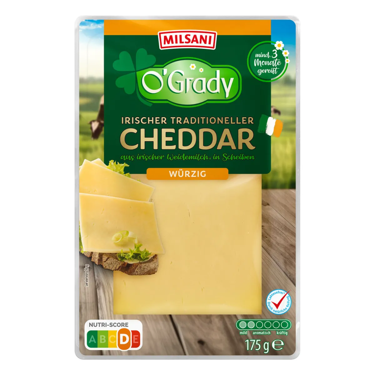 MILSANI Irischer Cheddar- Scheibenkäse & Geriebener Käse Bei Aldi Nord.