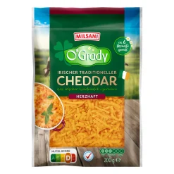 MILSANI Irischer Cheddar- Scheibenkäse & Geriebener Käse Bei Aldi Nord.