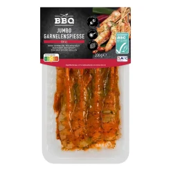 BBQ Jumbo-Garnelenspieße- Garnelen & Weitere Meeresfrüchte Bei Aldi Nord|Grillfisch & Meeresfrüchte Im Grillsortiment Von Aldi Nord.