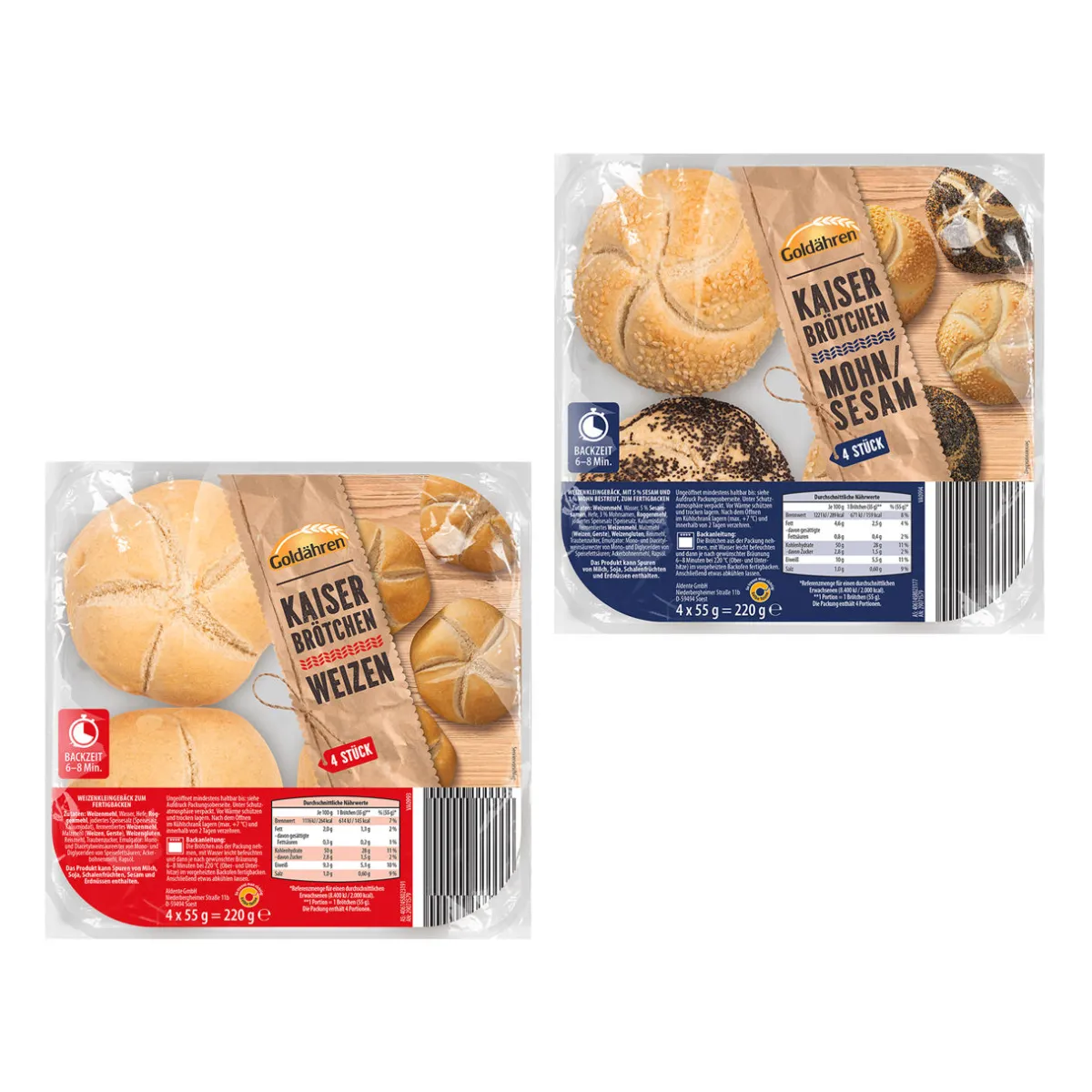 GOLDÄHREN Kaiserbrötchen- Brötchen & Croissants Bei Aldi Nord.