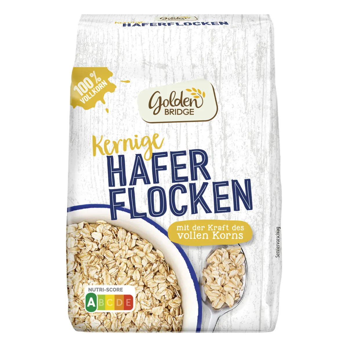 GOLDEN BRIDGE Kernige Haferflocken- Haferflocken, Müsli & Müsliriegel Bei Aldi Nord.