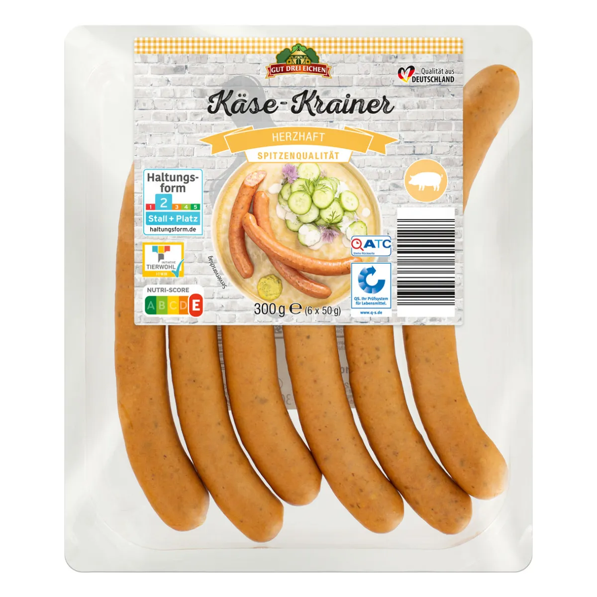GUT DREI EICHEN Käse-Krainer- Schweinefleisch Bei Aldi Nord.|Würstchen & Snackwurst Bei Aldi Nord.