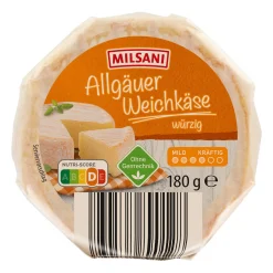 MILSANI Limburger / Allgäuer- Frischkäse & Weichkäse Bei Aldi Nord.
