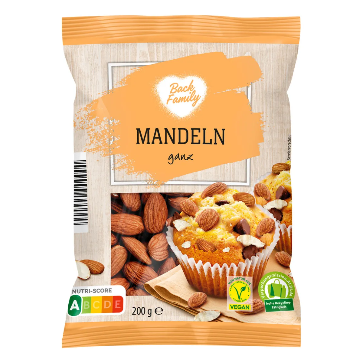 BACK FAMILY Mandeln- Backzutaten, Backmischungen & Dekor Bei Aldi Nord.|Nüsse, Trockenfrüchte, Kerne & Samen Bei Aldi Nord.