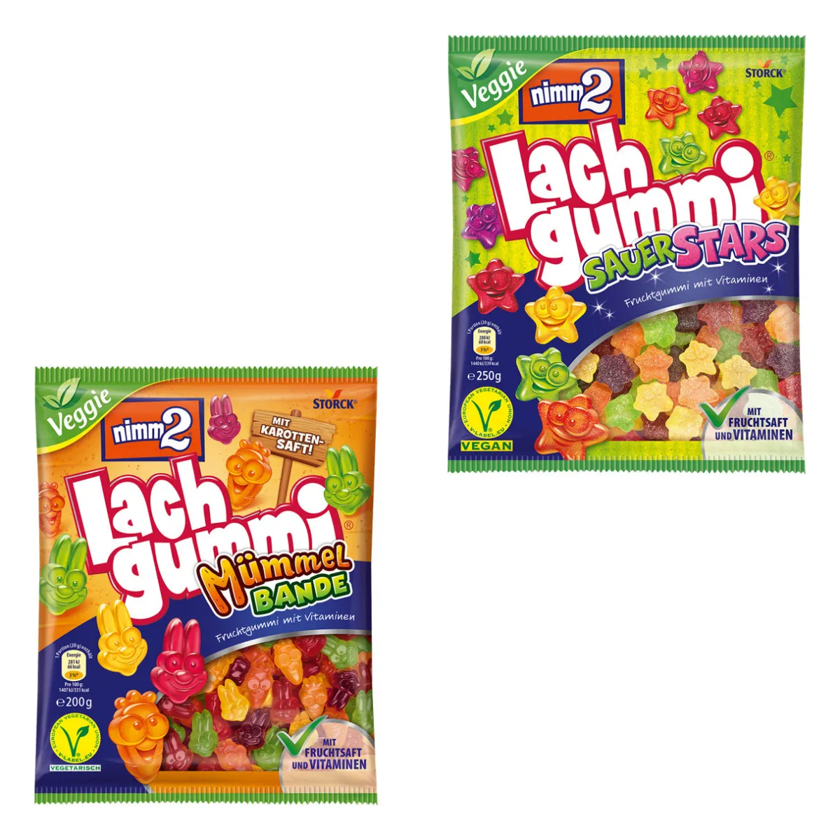 STORCK nimm2 Lachgummi Veggie- Fruchtgummi, Gummibärchen & Lakritz Bei Aldi Nord.