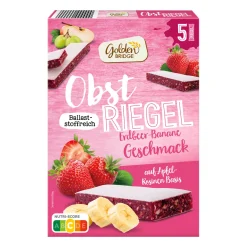 GOLDEN BRIDGE Obstriegel- Haferflocken, Müsli & Müsliriegel Bei Aldi Nord.