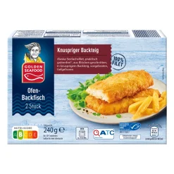 GOLDEN SEAFOOD Ofen-Backfisch- Dosenfisch & Tiefkühlfisch Bei Aldi Nord