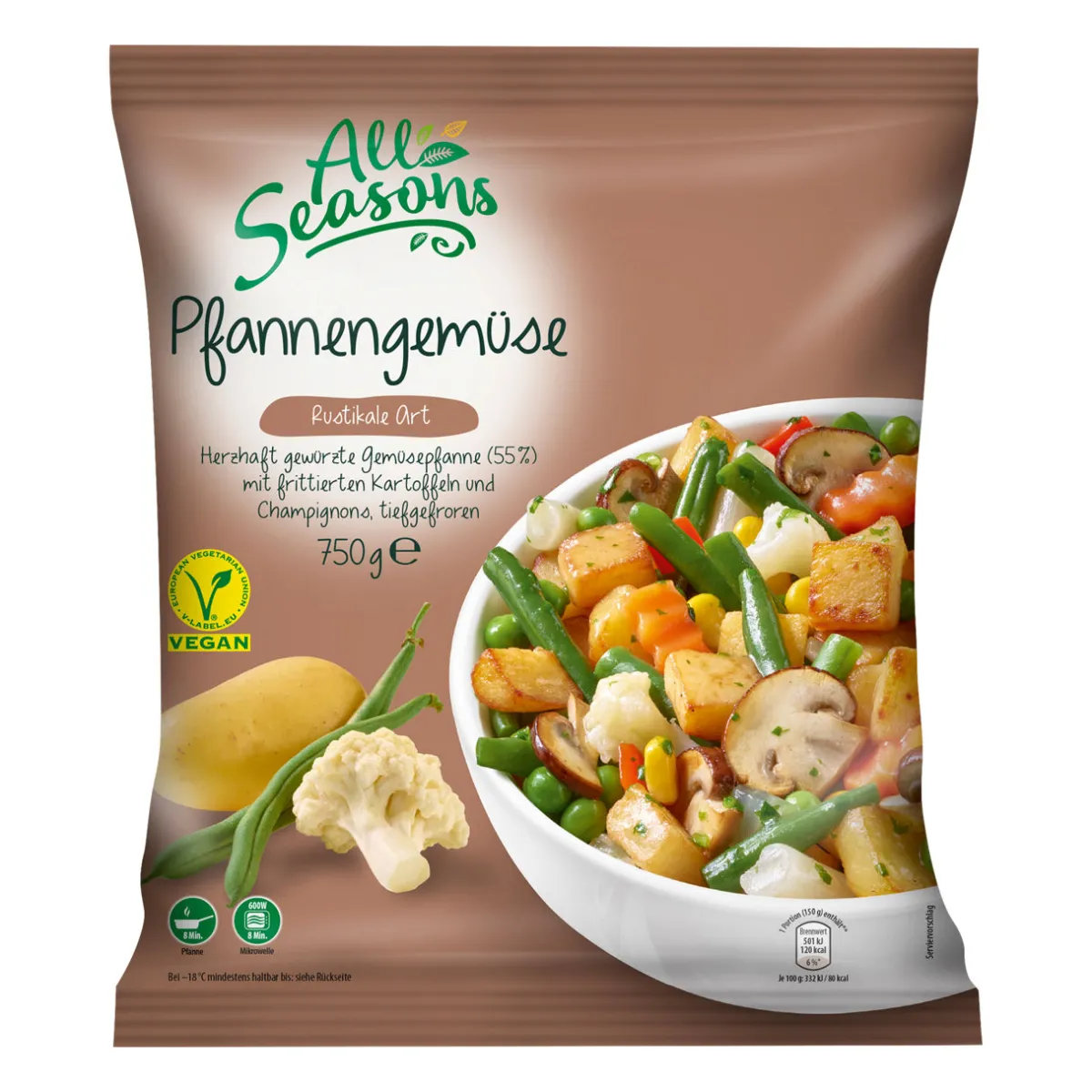 ALL SEASONS Pfannengemüse- Fertiggerichte Für Mikrowelle & Pfanne Bei Aldi Nord.