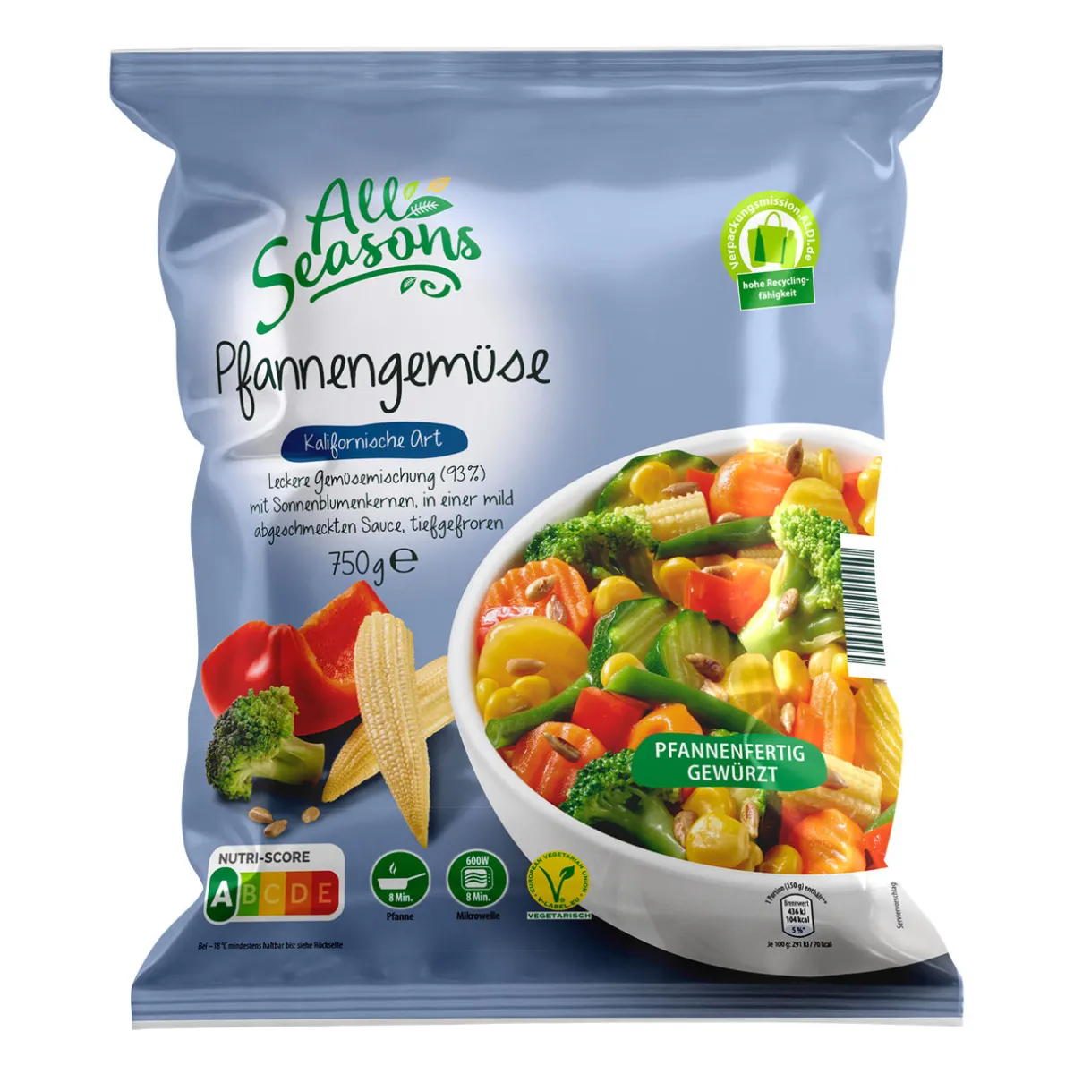 ALL SEASONS Pfannengemüse- Fertiggerichte Für Mikrowelle & Pfanne Bei Aldi Nord.