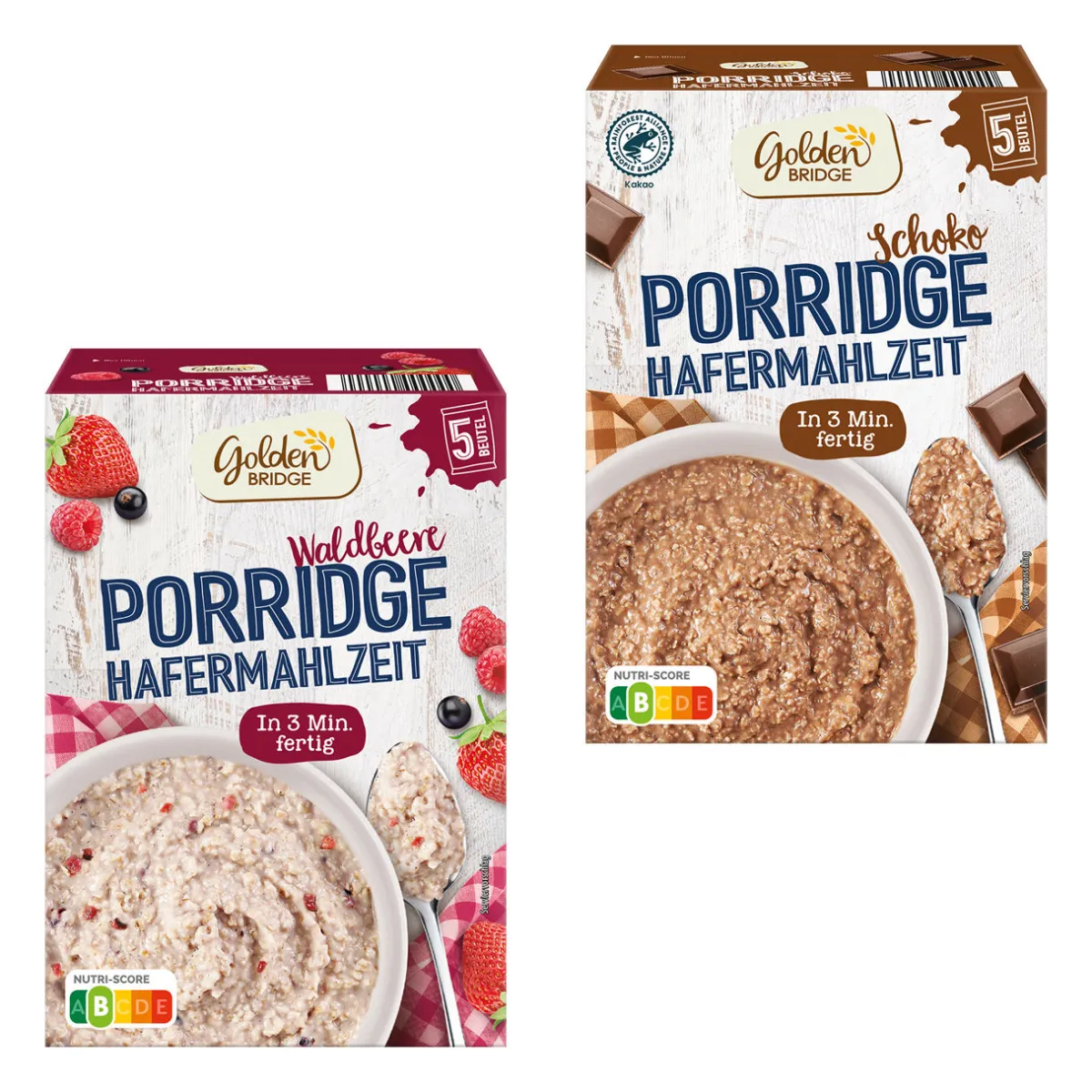 GOLDEN BRIDGE Porridge- Haferflocken, Müsli & Müsliriegel Bei Aldi Nord.