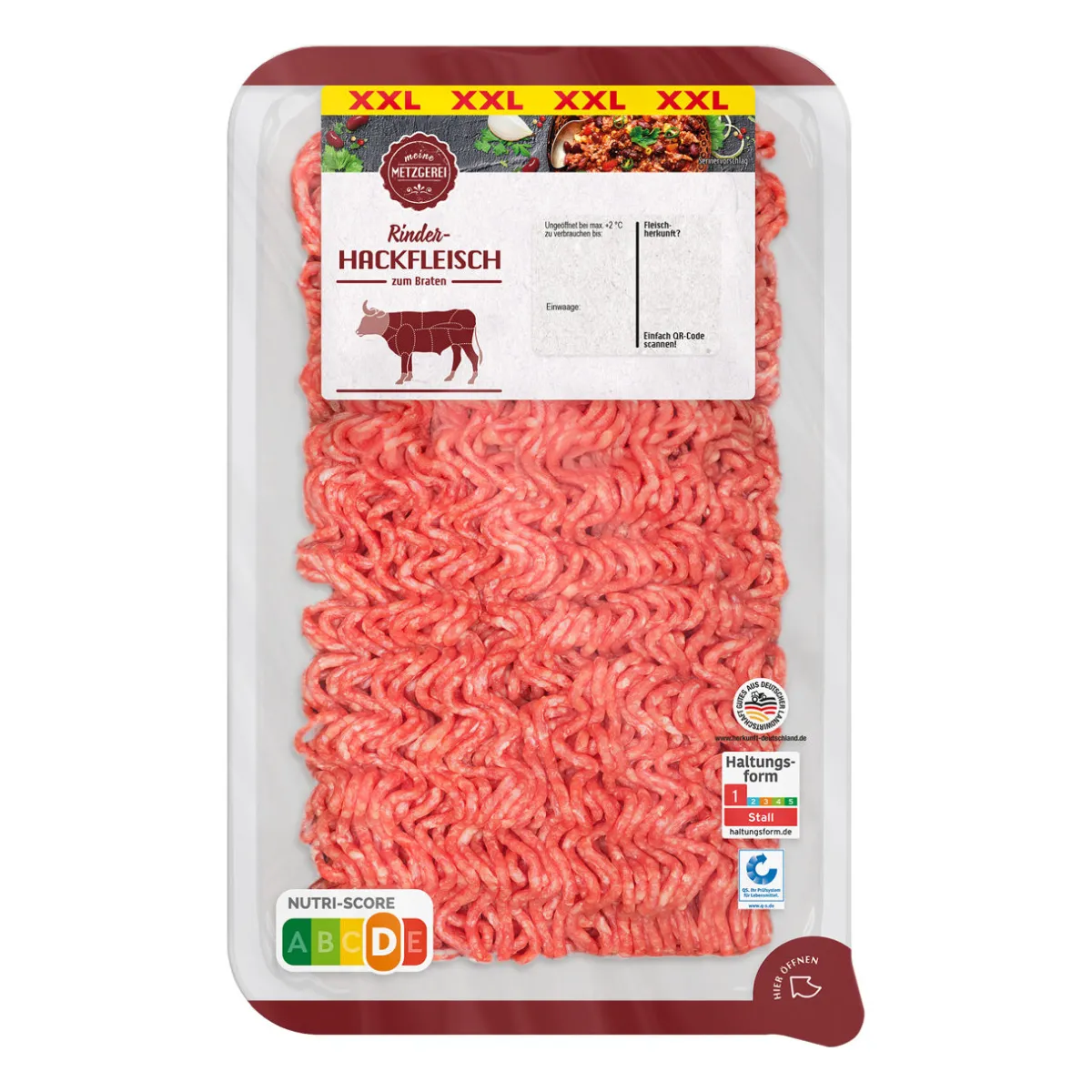 MEINE METZGEREI Rinderhackfleisch XXL- Rindfleisch Bei Aldi Nord.