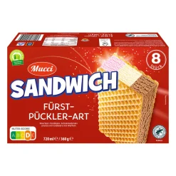 MUCCI Sandwich-Eis- Waffeleis & Eis Am Stiel Bei Aldi Nord.