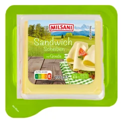 MILSANI Sandwich-Scheiben- Scheibenkäse & Geriebener Käse Bei Aldi Nord.