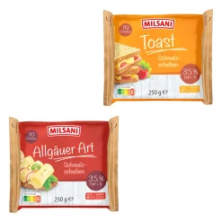 MILSANI Schmelzkäsescheiben- Scheibenkäse & Geriebener Käse Bei Aldi Nord.