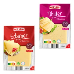 MILSANI Schnittkäse- Scheibenkäse & Geriebener Käse Bei Aldi Nord.