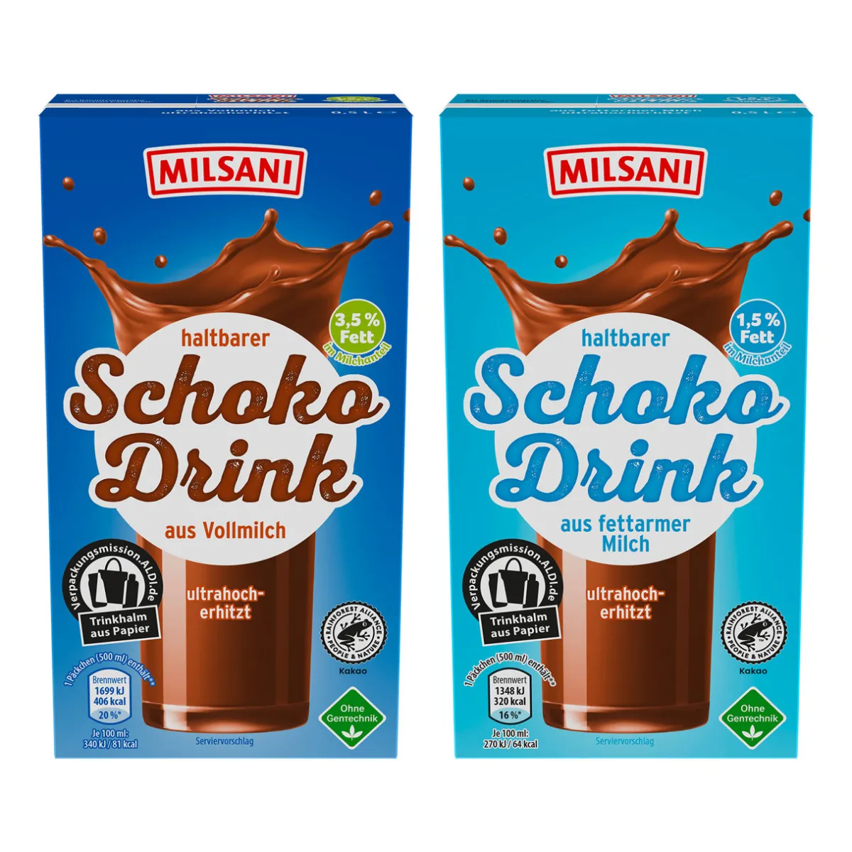 MILSANI Schoko Drink- Milch & Milchgetränke Bei Aldi Nord.