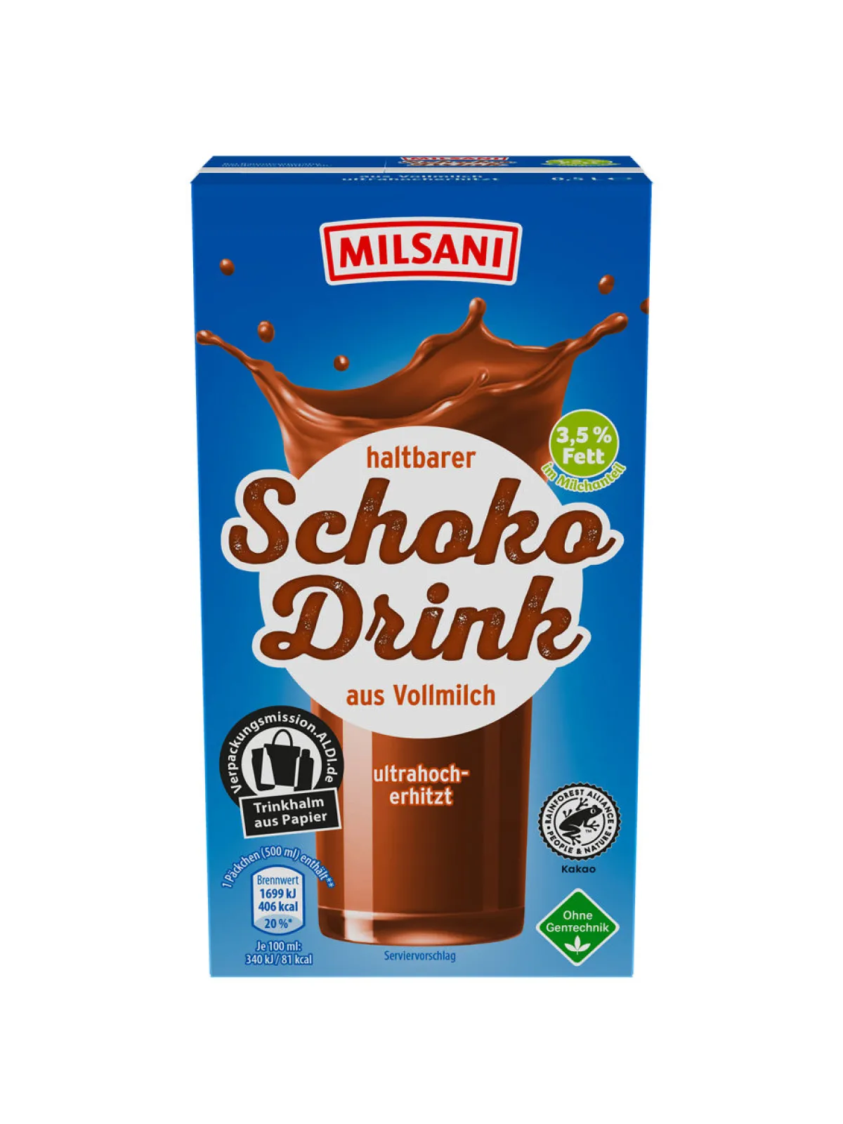 MILSANI Schoko Drink- Milch & Milchgetränke Bei Aldi Nord.