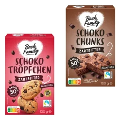 BACK FAMILY Schokotröpfchen / -chunks- Backzutaten, Backmischungen & Dekor Bei Aldi Nord.