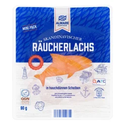 ALMARE Skandinavischer Räucherlachs- Frischer Fisch & Räucherfisch Bei Aldi Nord.