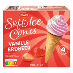 MUCCI Soft Ice Cones- Waffeleis & Eis Am Stiel Bei Aldi Nord.