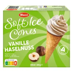 MUCCI Soft Ice Cones- Waffeleis & Eis Am Stiel Bei Aldi Nord.