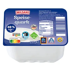 MILSANI Speisequark- Joghurt, Quark & Milchdesserts Bei Aldi Nord.