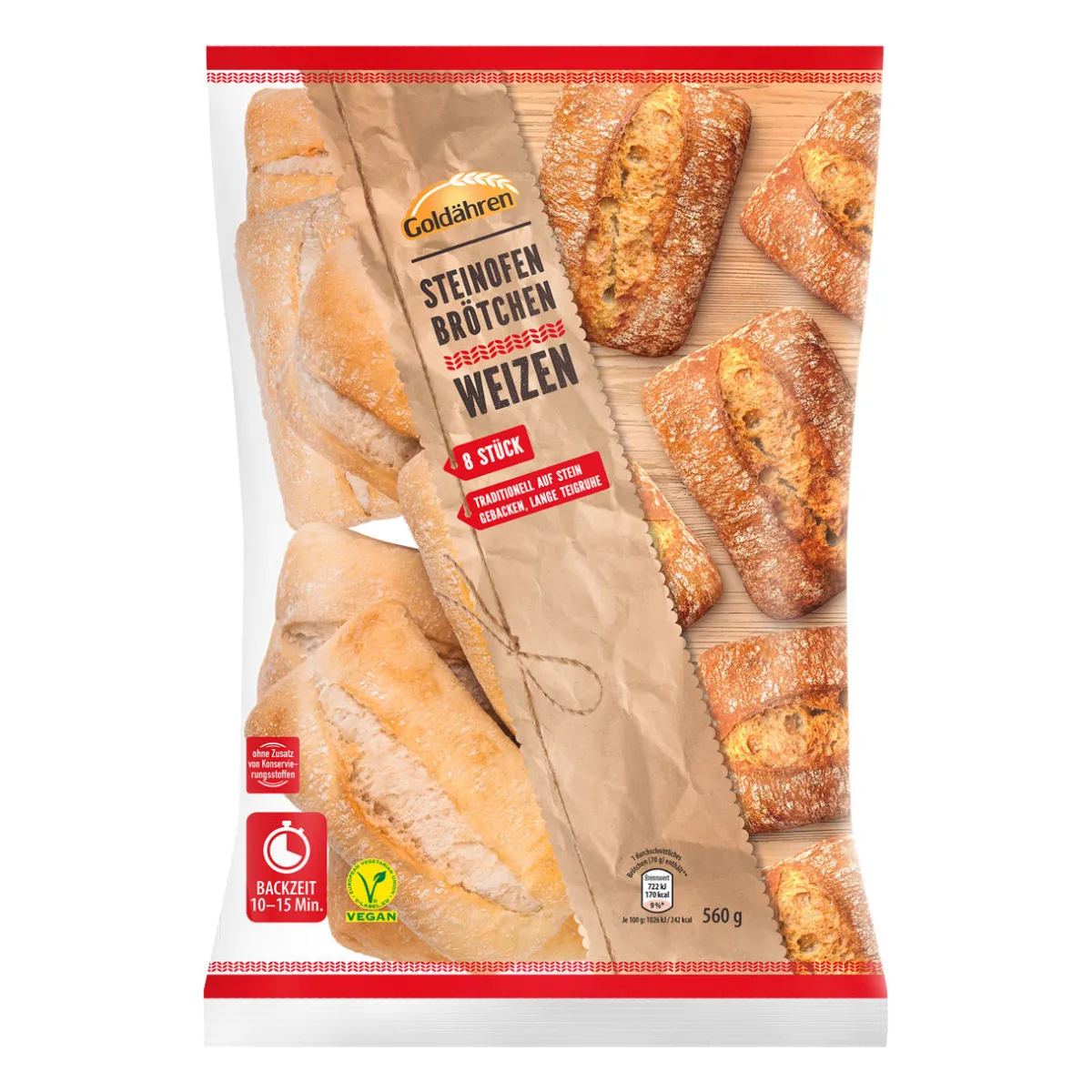 GOLDÄHREN Steinofenbrötchen Weizen- Brot & Toast Bei Aldi Nord.