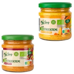 MYVAY Vegane Bio-Streichcreme- Brotaufstrich Bei Aldi Nord.|Vegane Fertigprodukte & Vorräte Bei Aldi Nord.
