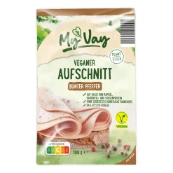 MYVAY Veganer Aufschnitt- Wurstaufschnitt & Streichwurst Bei Aldi Nord.|Vegane Fertigprodukte & Vorräte Bei Aldi Nord.