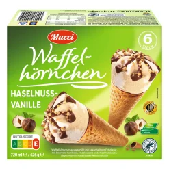 MUCCI Waffelhörnchen- Waffeleis & Eis Am Stiel Bei Aldi Nord.