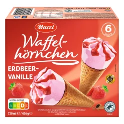 MUCCI Waffelhörnchen- Waffeleis & Eis Am Stiel Bei Aldi Nord.
