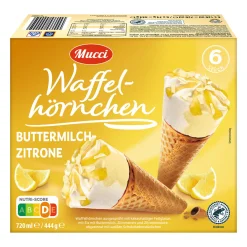 MUCCI Waffelhörnchen- Waffeleis & Eis Am Stiel Bei Aldi Nord.