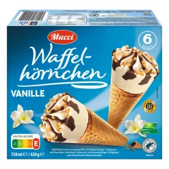 MUCCI Waffelhörnchen- Waffeleis & Eis Am Stiel Bei Aldi Nord.