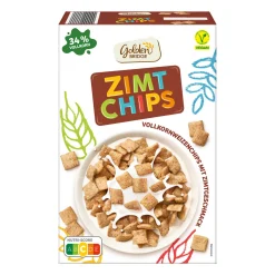 GOLDEN BRIDGE Zimt Chips- Cornflakes & Cerealien Bei Aldi Nord.|Vegane Fertigprodukte & Vorräte Bei Aldi Nord.